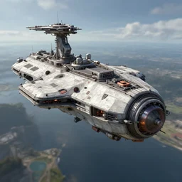 unreal engine, industrial spaceship