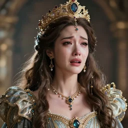 portrait of wonderful princess, crying, ornate and intricate, jaw dropping, dynamic lighting, intricate and detailed, 4 k octane render