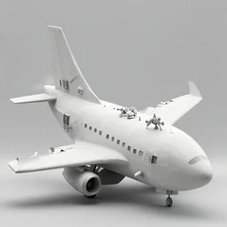 photo of minimalist abstract cubist sculpture of curvy spaceship with random small mecha mayan decorations, covered with few large white airplane parts, gigantic size
