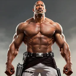 dwayne the rock johnson collosal titan, 4 k screenshot from attack on titan, hyper detailed massive obama towering above, 8 k realistic, trending in artstation, digital painting, studio quality, cryengine