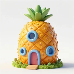 Spongebob's pineapple house, octane render, HD