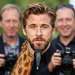 ryan gosling with a long neck and a beak, natural light, sharp, detailed face, magazine, press, photo, steve mccurry, david lazar, canon, nikon, focus