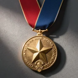 military medal, photorealistic, hyperrealistic, detailed