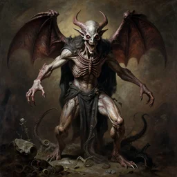 eldrazi horror in the style of caravaggio