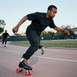 kanye west rollerblading in hell