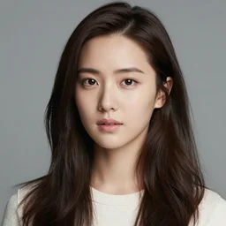 a portrait photo of a beautiful young woman who looks like a korean jennifer connelly