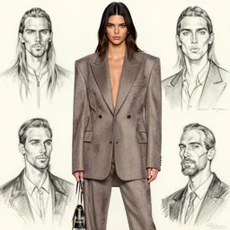 fashion model kendall jenner by Danny O'Connor by Richard Schmid by Jeremy Lipking by moebius by atey ghailan