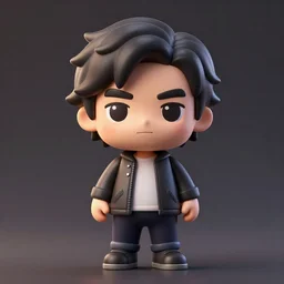 jack black chibi action figure, centered, well lit 3 d render, unreal engine, octane render, trending on artstation