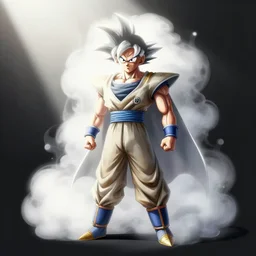 Concept art sketch of Super-Boo, Dragon Ball, volumetric fog, godrays, high contrast, high contrast, high contrast, vibrant colors, vivid colors, high saturation, by Greg Rutkowski and Jesper Ejsing and Raymond Swanland and alena aenami, featured on artstation, wide angle, vertical orientation W 832