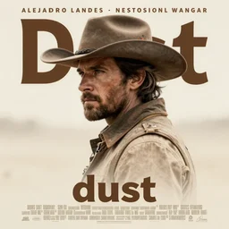 official movie poster for alejandro landes'new surreal western film dust, filmed in the siuslaw national forest, starring david straithairn. 8 k print, stunning cinematography.