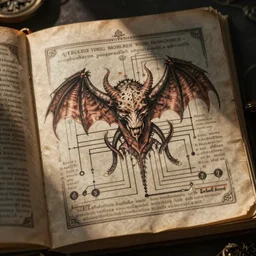 demonic circuit diagram in a medieval goetic manual