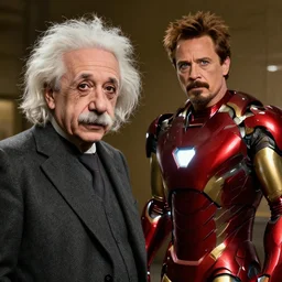 moviestill of albert einstein as tony stark in ironman