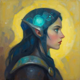 side portrait, imogen poots, paladin, fantasy, gloomhaven, luminescent, organic painting, matte painting, bold shapes, hard edges, octane render, unreal engine, by greg manchess, huang guangjian, gil elvgren, sachin teng, greg rutkowski, jesper ejsing, ilya kuvshinov