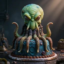 A photo of a Cthulhu cake