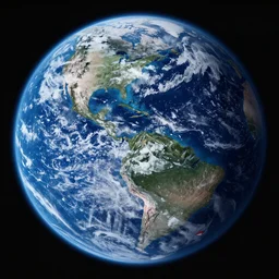 pov without fisheye distortion of a giant looking down the earth from above the earth atmosphere