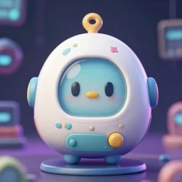 a cyberpunk explorer as a tamagotchi, in the style of josan gonzalez, game icon, highly detailed