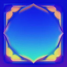 minimalist, surrealist, islamic art, 8 k, abstract, 3 d render, glossy, shiny, lapis lazuli gradients, vibrant, colourful, negative space, proportional, vector image, octane render