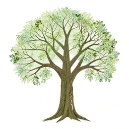 tree of life made up of ones and zeros computer code
