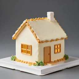 a modern house made of cake, professional photo