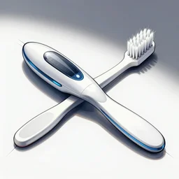 a spaceship in the shape of a toothbrush, in space, product design sketch
