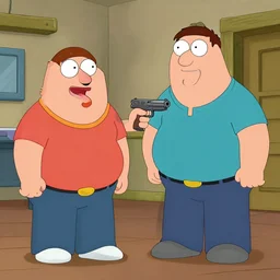 joe swanson family guy wiki point gun at flowey undertale standoff