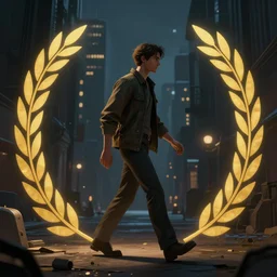 2D game screenshots, quarter-view, a man walking in a dark city