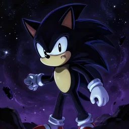 cosmic scary sonic hd, dark, fantasy, smooth, dynamic lighting, pixiv style