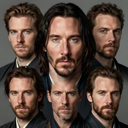 keanu reeves as a samurai, portrait by gaston bussiere, j. c. leyendecker, craig mullins, donato giancola, greg rutkowski, symmetry!!, realistic face