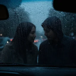 the rain pelted the windshield as the darkness engulfed us