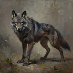 oil painting of a werewolf in mid transformation in the style of sanjulian, manuel perez clemente, artstation