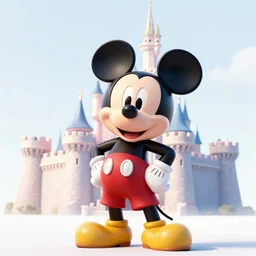 mickey mouse and the castle of illusion. anime style on artstation. octane render