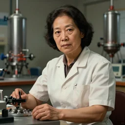 epic portrait of slightly muscular woman visionary chienshiung wu professor wearing uniform, physics equipment, reactor, detailed, artstation, concept art, donato giancola, joseph christian leyendecker, wlop, boris vallejo, stron eyes, highest resolution, extremely detailed beautiful, establishing shot, artistic, hyperrealistic, enhanced hands, octane render