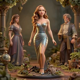 a figurine of an absurdly beautiful woman, natalie portman, in the style of irakli nadar and alexandre ferra, unreal engine 5 highly rendered, global illumination, radiant light, detailed and intricate environment