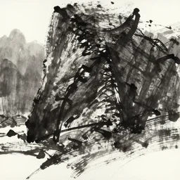 expressive sumi - e brush strokes