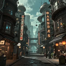 steampunk city streets by junji ito, trending on artstation