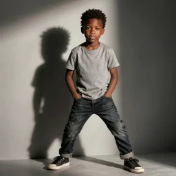 the exaggerated swagger of a black teen