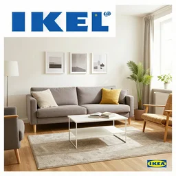 IKEA catalogue photo of a living room, by Ernst Wilhelm Nay