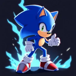 ultra instinct sonic the hedgehog, trending on artstation, hiroaki tsutsumi style