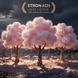 cotton candy trees, music album art