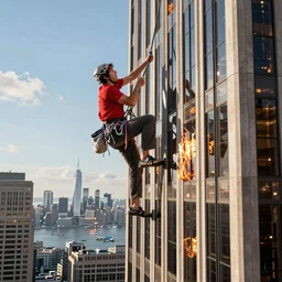 alex honnold free solos flaming world trade center