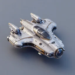 3d render of a spaceship inspired by starcraft, isometric 3d