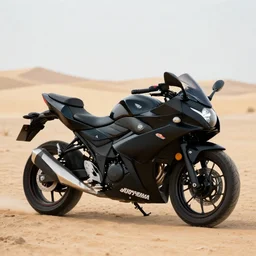 suzuki gsx 7 5 0 matte black, in the dessert, octane render, hyperrealistic hyper detailed