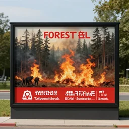an advertisement for forest fire safety by carl spitzweg