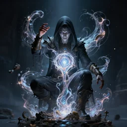 chaos magician generating ethereal construct