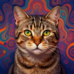 portrait of a cat in the movie fear and loathing in las vegas, extremely detailed, psychedelic, trippy, digital painting, centered, vertical symmetry, trending, artstation, artwork by albrecht durer