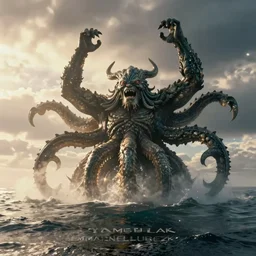 giant VFX movie of cthulhu rising out of the ocean in Malibu morning natural light by Emmanuel Lubezki