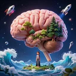 epic professional digital art of 🧠 🫀 💍 🌳 🌊 🚀 🥺, best on artstation, cgsociety, wlop, cosmic, epic, stunning, gorgeous, much detail, much wow, masterpiece