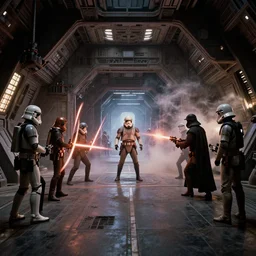 7 0 mm film still from star wars the empire strikes back, battle in a rebel base, interior shot, concept art