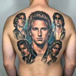 picture of a brand new tattoo on my back of channing tatum, by gaston bussiere, craig mullins, j. c. leyendecker, tom of finland