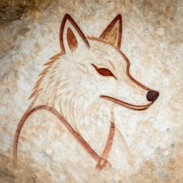 shaman in a wolf mask, paleolithic cave art